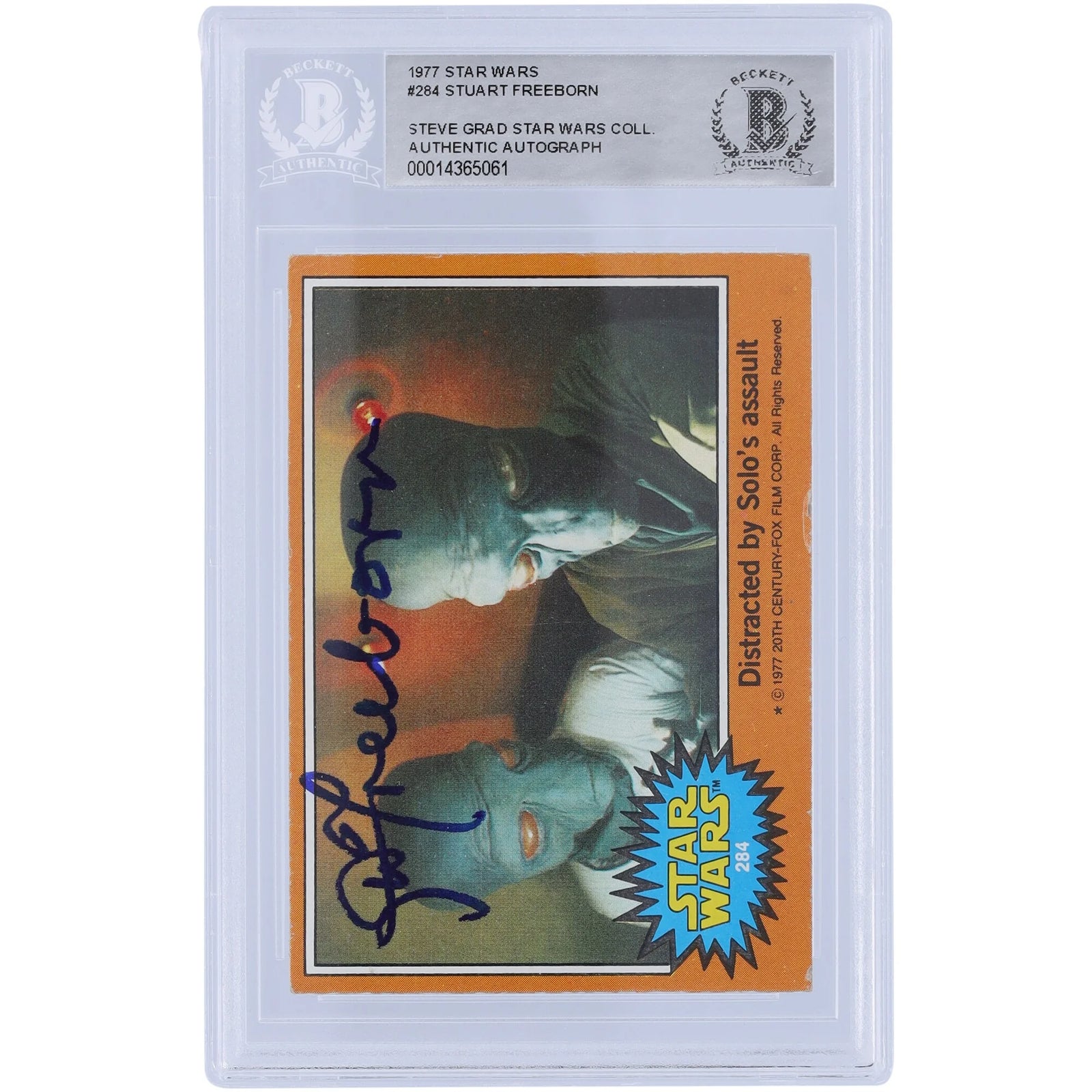Stuart Freeborn Signed 1977 Topps Star Wars #284 Card | BAS Authenticated