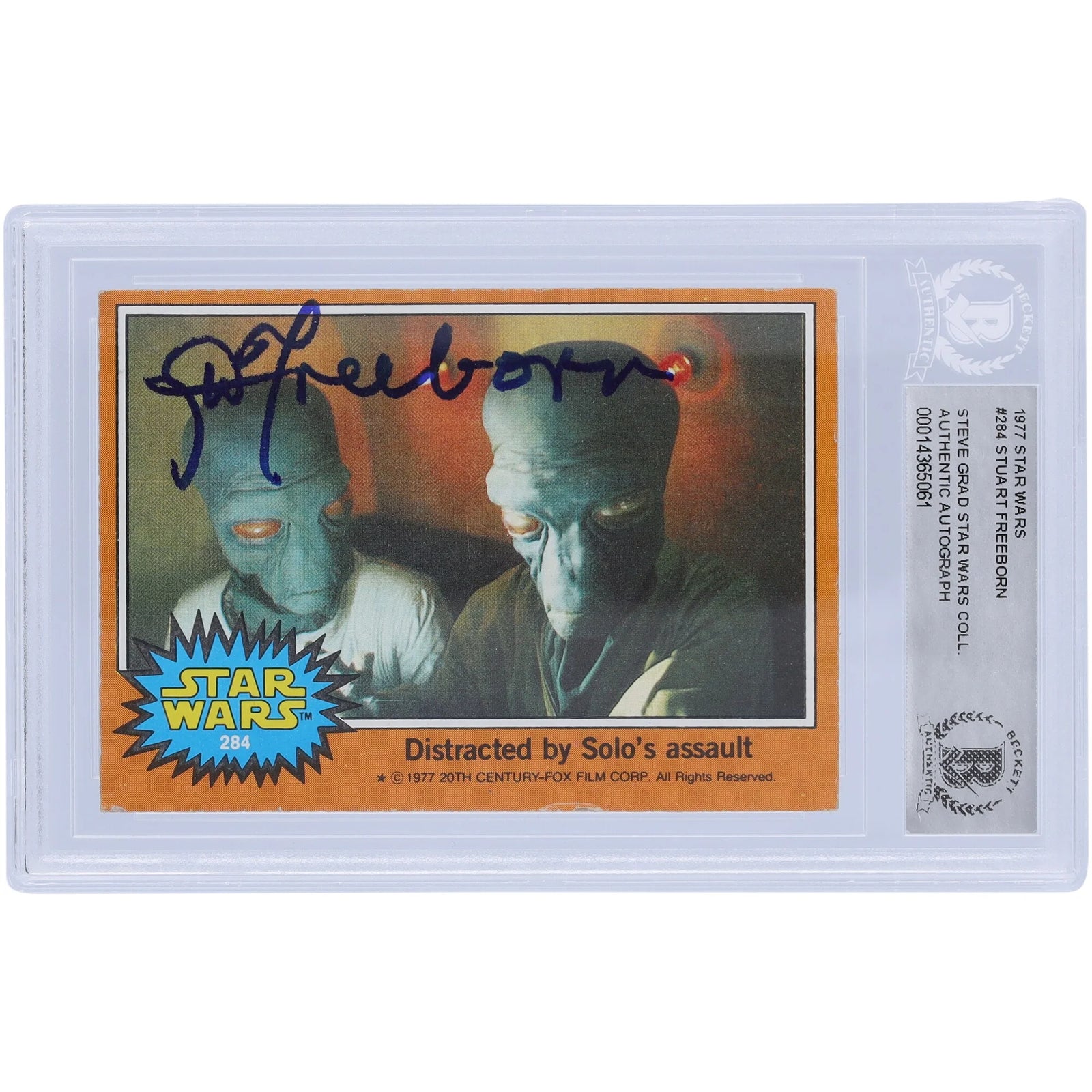 Stuart Freeborn Signed 1977 Topps Star Wars #284 Card | BAS Authenticated