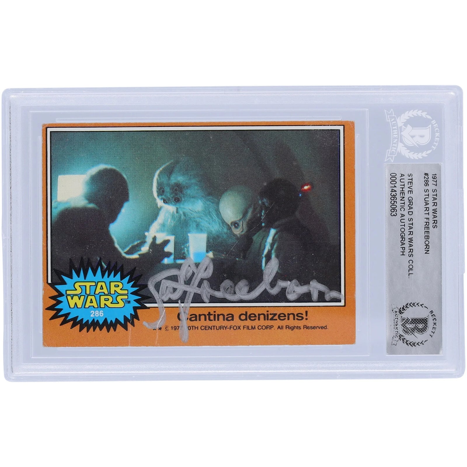 Stuart Freeborn Signed 1977 Topps Star Wars #286 Card | BAS Authenticated