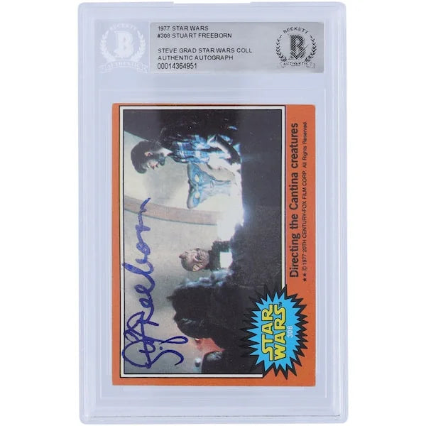 Stuart Freeborn Signed 1977 Topps Star Wars #308 Card | BAS Authenticated
