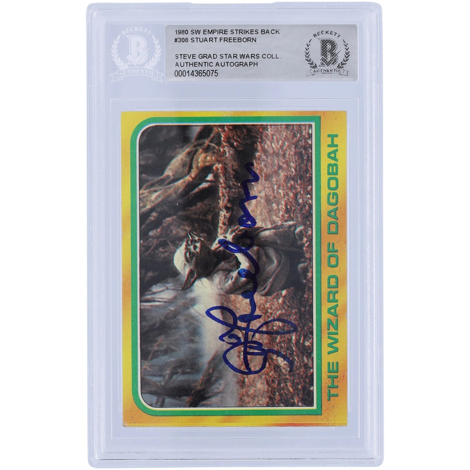 Stuart Freeborn Signed 1980 Topps The Empire Strikes Back #308 | BAS Authenticated