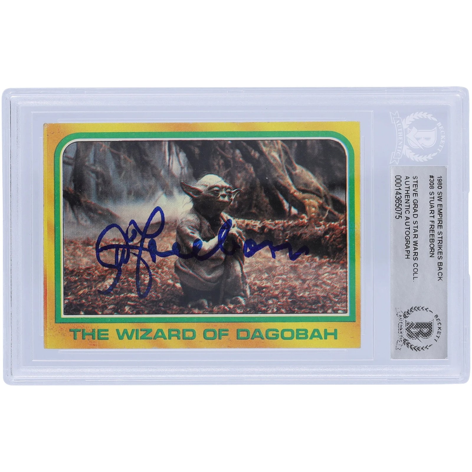Stuart Freeborn Signed 1980 Topps The Empire Strikes Back #308 | BAS Authenticated