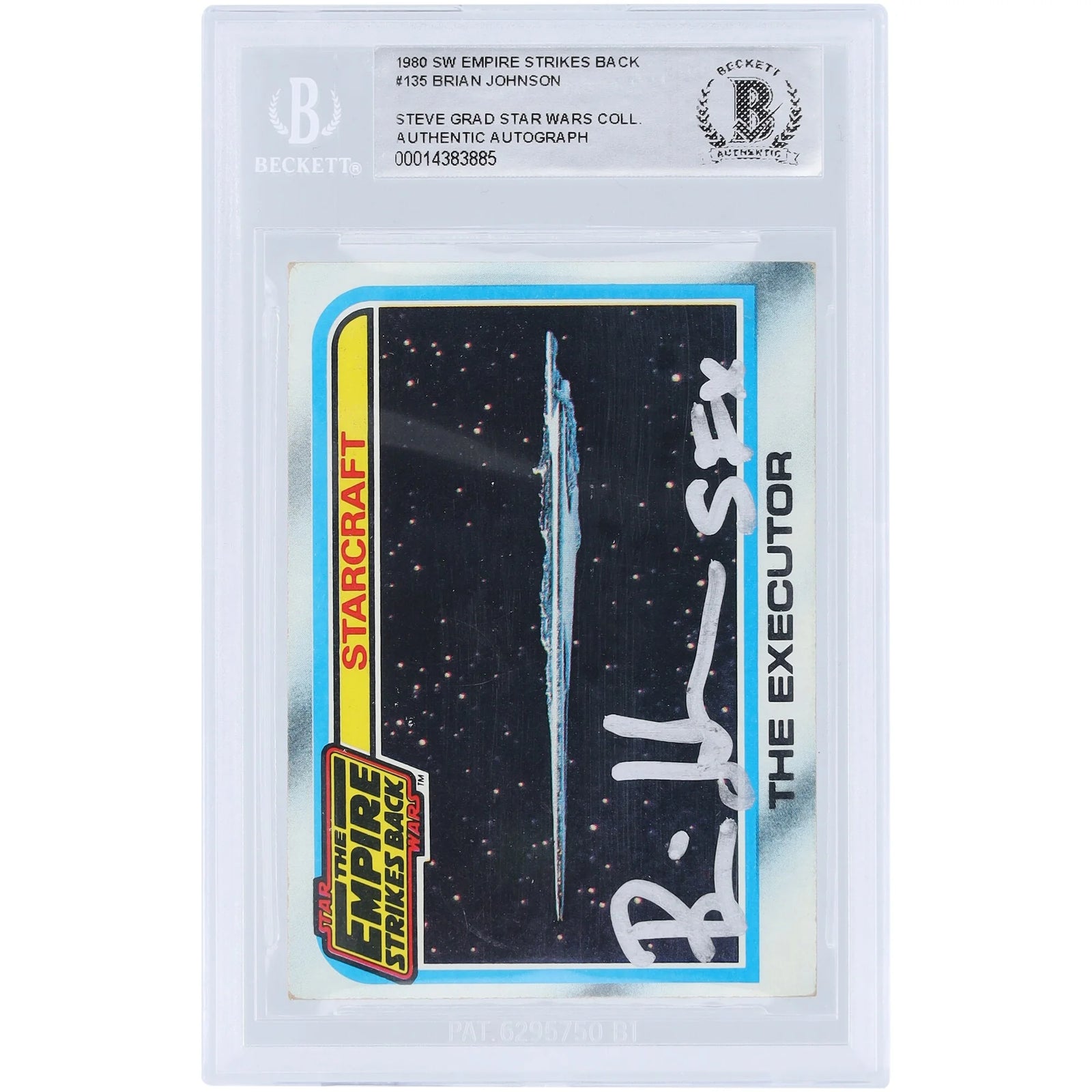Brian Johnson Signed 1980 Topps Empire Strikes Back #135 | SFX Inscription
