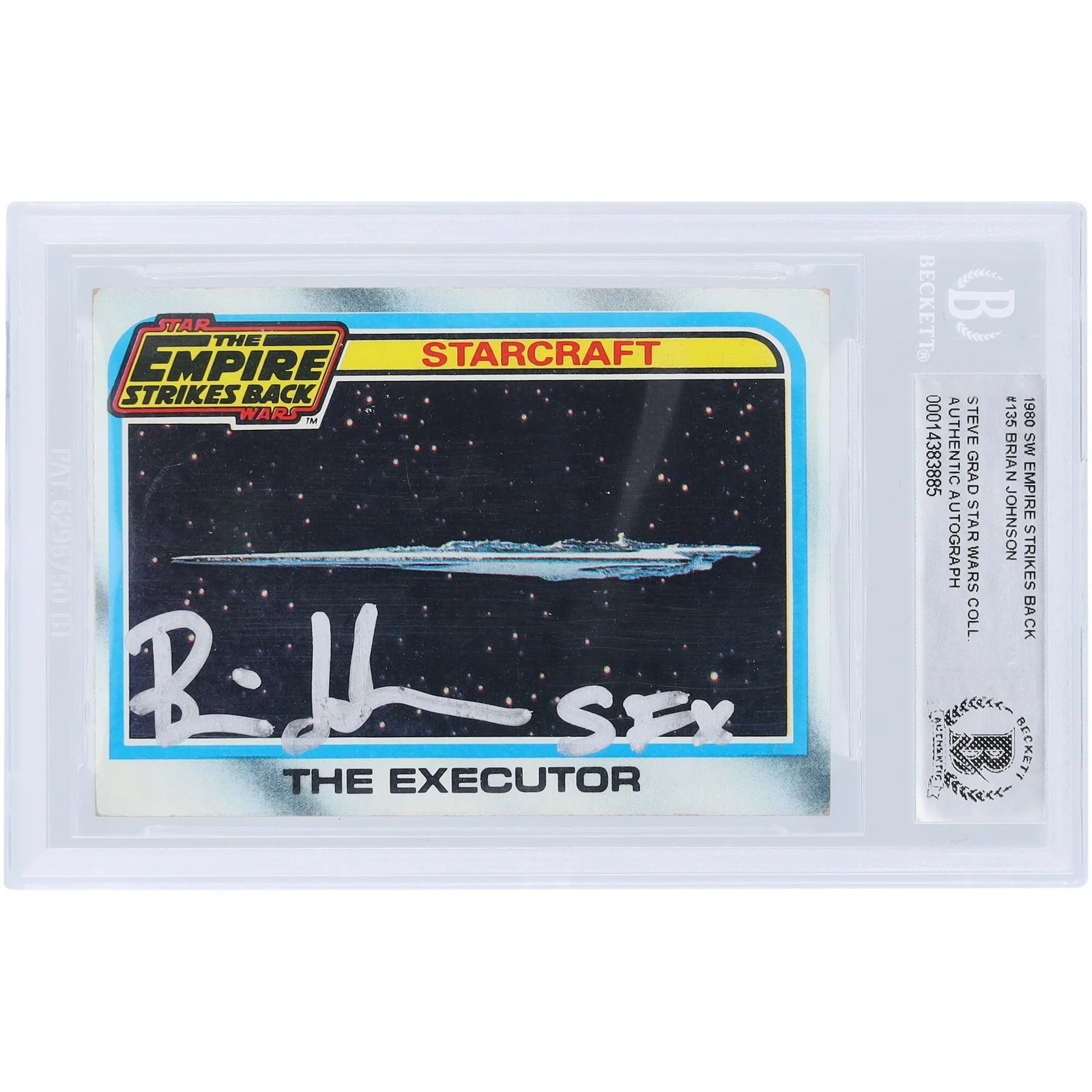 Brian Johnson Signed 1980 Topps Empire Strikes Back #135 | SFX Inscription