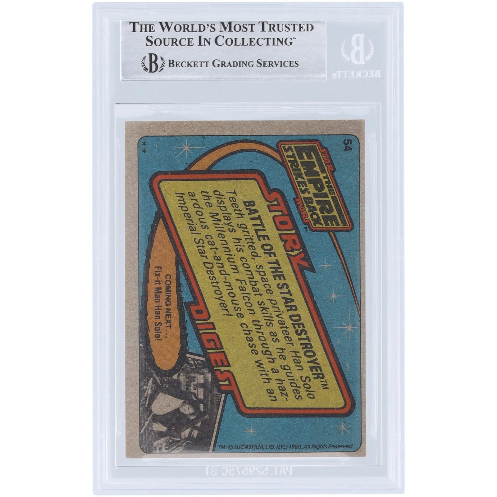Brian Johnson Signed 1980 Topps Star Wars #54 Card | SFX Inscription