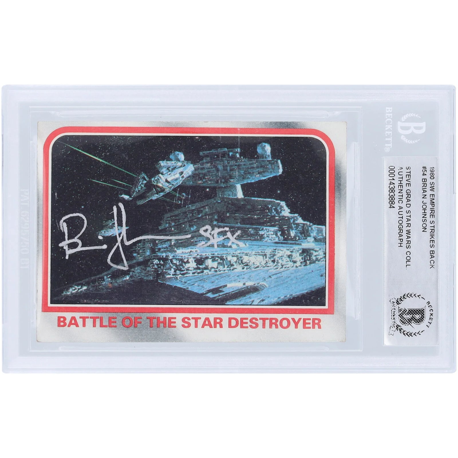 Brian Johnson Signed 1980 Topps Star Wars #54 Card | SFX Inscription