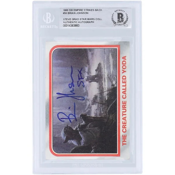Brian Johnson Signed 1980 Topps Star Wars #58 Card | SFX Inscription