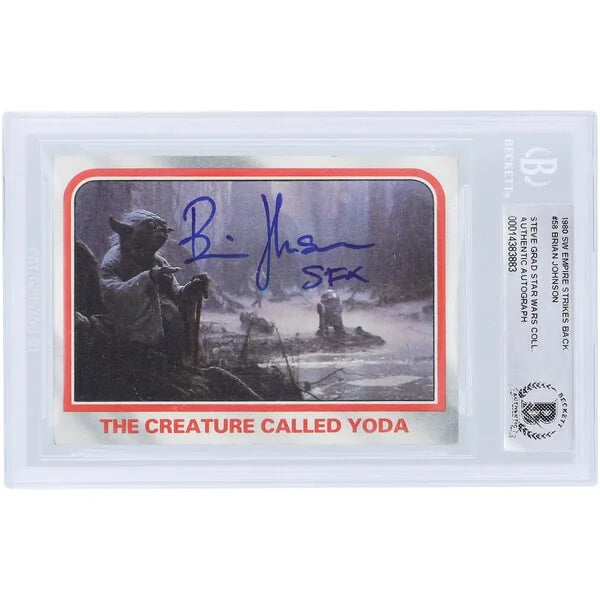Brian Johnson Signed 1980 Topps Star Wars #58 Card | SFX Inscription
