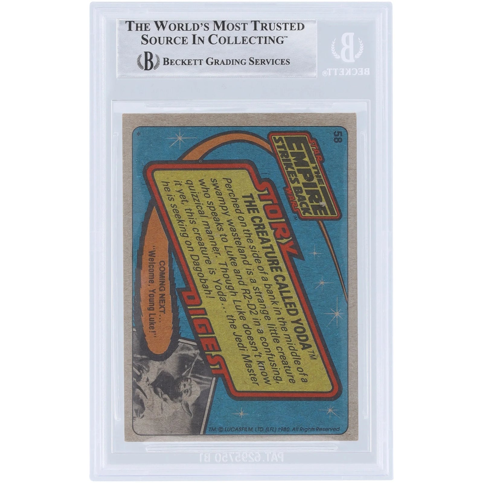 Brian Johnson Signed 1980 Topps Star Wars #58 Card | SFX Inscription