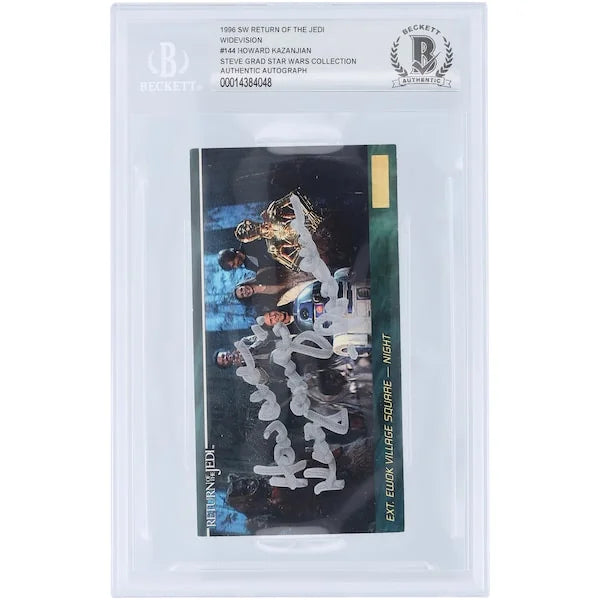 Howard Kazanjian Signed 1996 Topps Widevision #144 | Producer Inscription