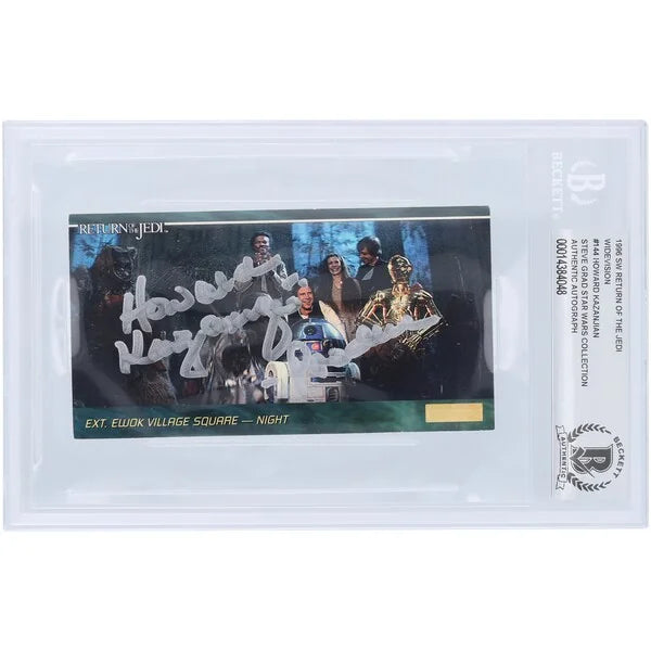 Howard Kazanjian Signed 1996 Topps Widevision #144 | Producer Inscription