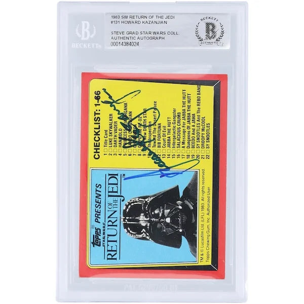 Howard Kazanjian Signed 1983 Topps Return of the Jedi #131 Card | BAS Authenticated