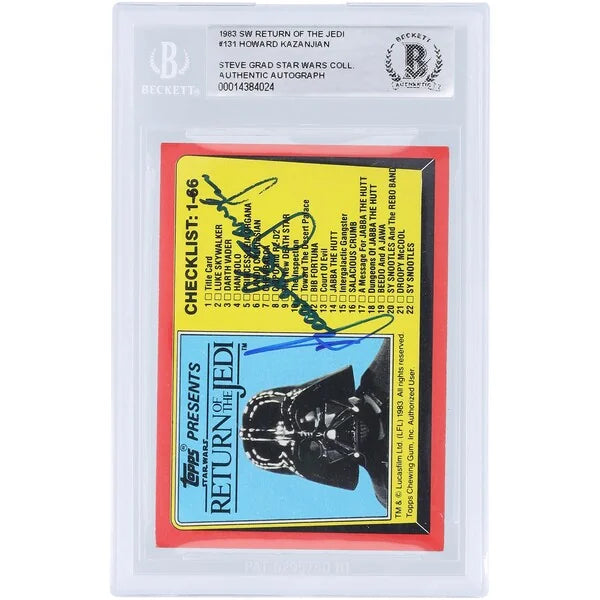Howard Kazanjian Signed 1983 Topps Return of the Jedi #131 Card | BAS Authenticated