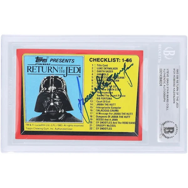 Howard Kazanjian Signed 1983 Topps Return of the Jedi #131 Card | BAS Authenticated