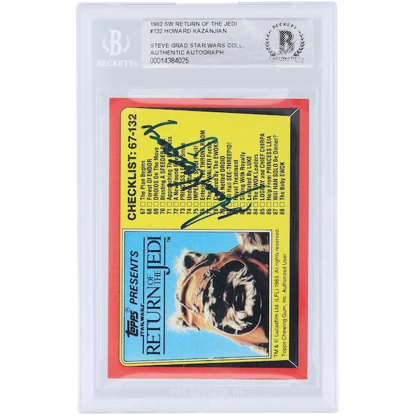 Howard Kazanjian Signed 1983 Topps Return of the Jedi #132 Card | BAS Authenticated