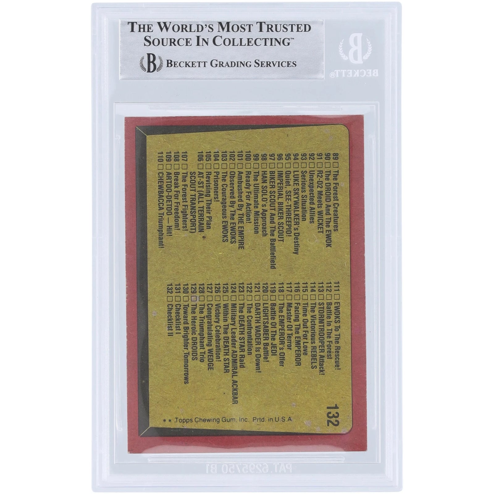 Howard Kazanjian Signed 1983 Topps Return of the Jedi #132 Card | BAS Authenticated