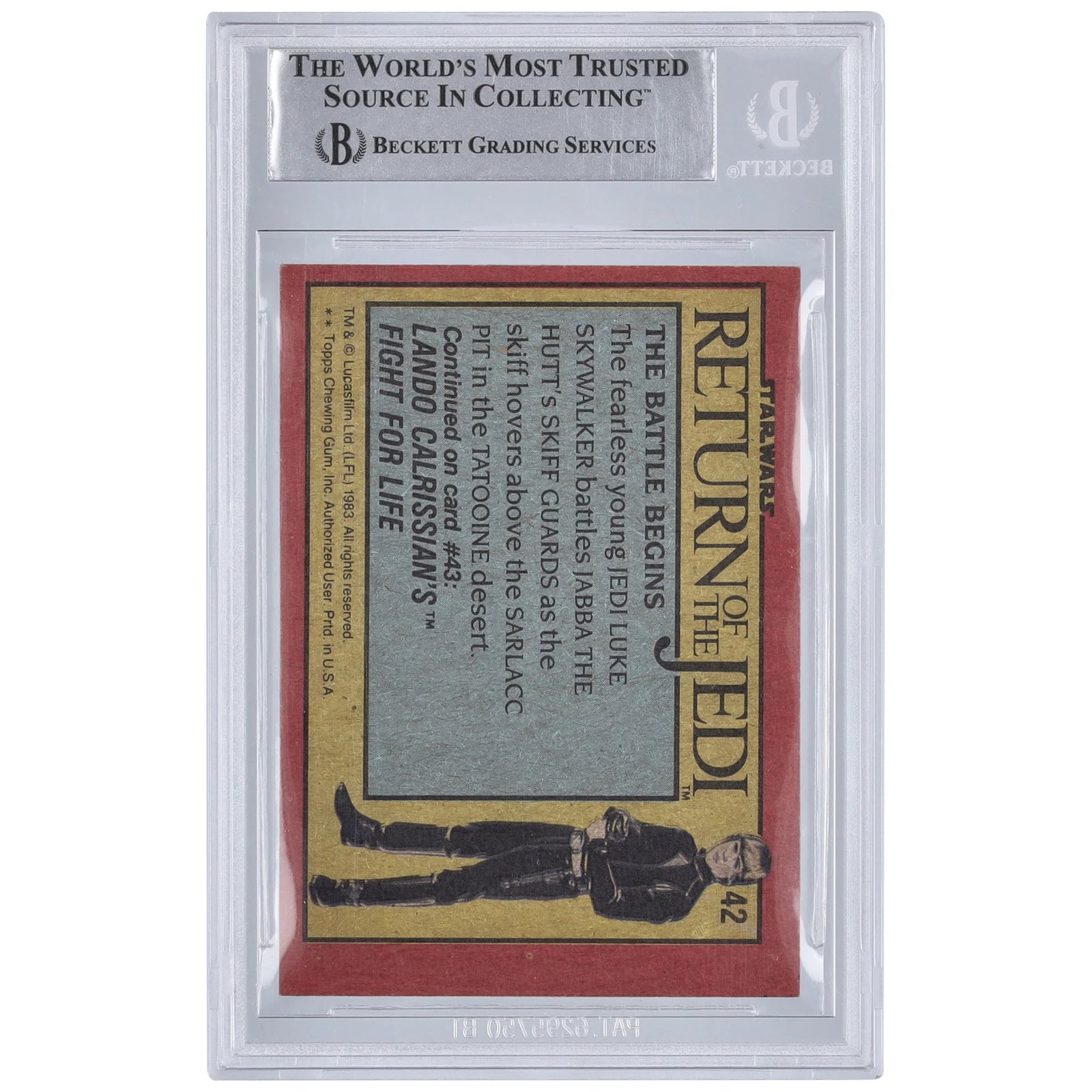 Howard Kazanjian Signed 1983 Topps Return of the Jedi #42 | BAS Authenticated