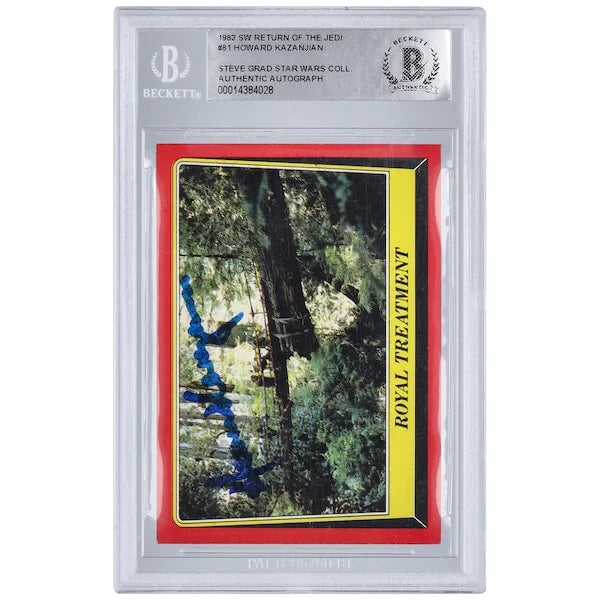 Howard Kazanjian Signed 1983 Topps Return of the Jedi #81 Card | BAS Authenticated