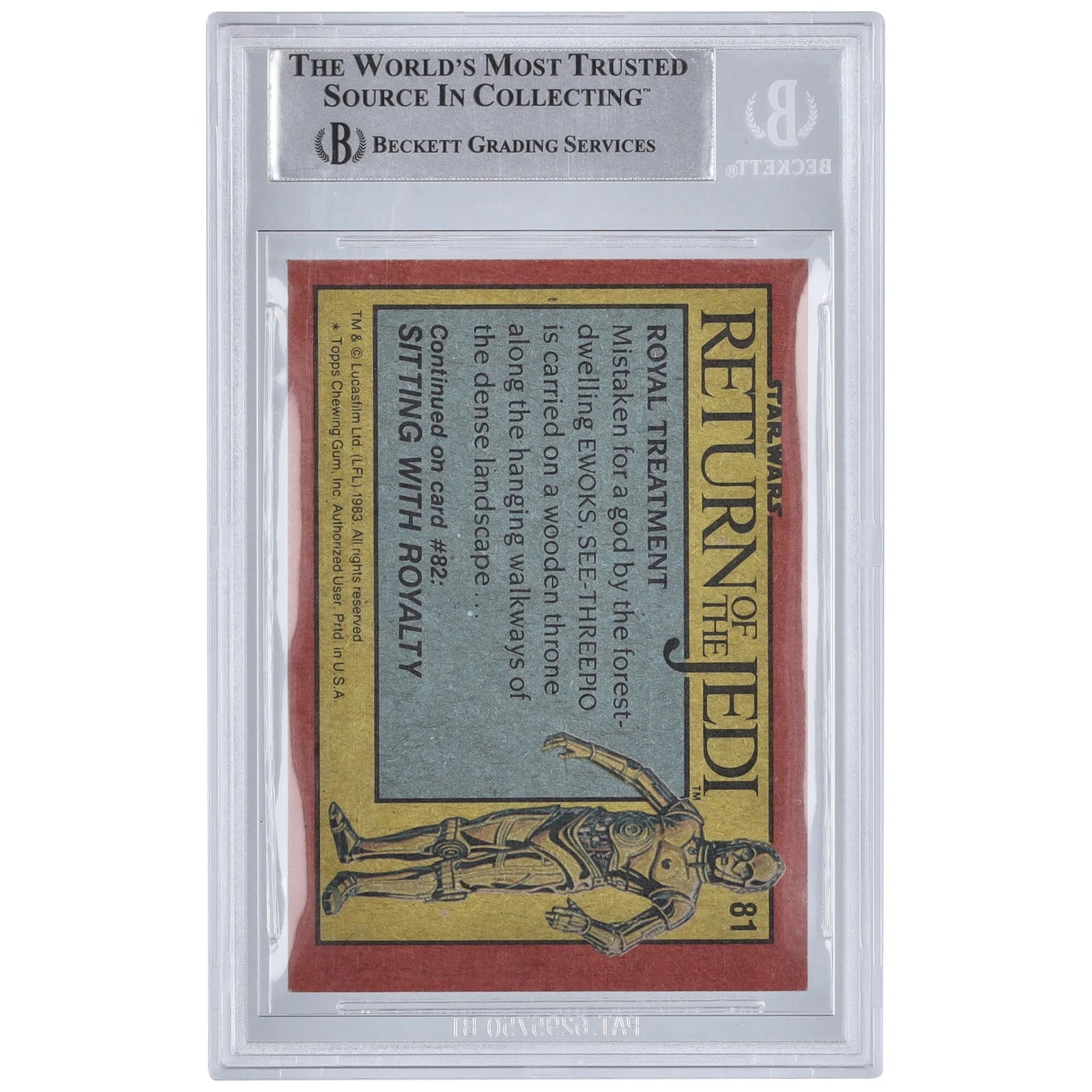 Howard Kazanjian Signed 1983 Topps Return of the Jedi #81 Card | BAS Authenticated