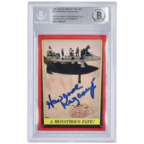 Howard Kazanjian Signed 1983 Topps Return of the Jedi Sticker #41 | BAS Authenticated
