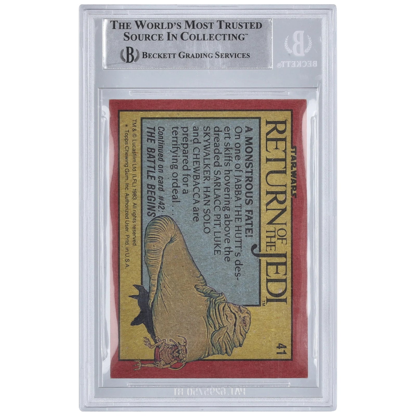 Howard Kazanjian Signed 1983 Topps Return of the Jedi Sticker #41 | BAS Authenticated