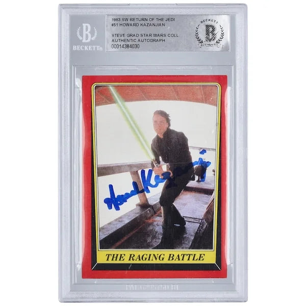 Howard Kazanjian Signed 1983 Topps Return of the Jedi Sticker #51 | BAS Authenticated