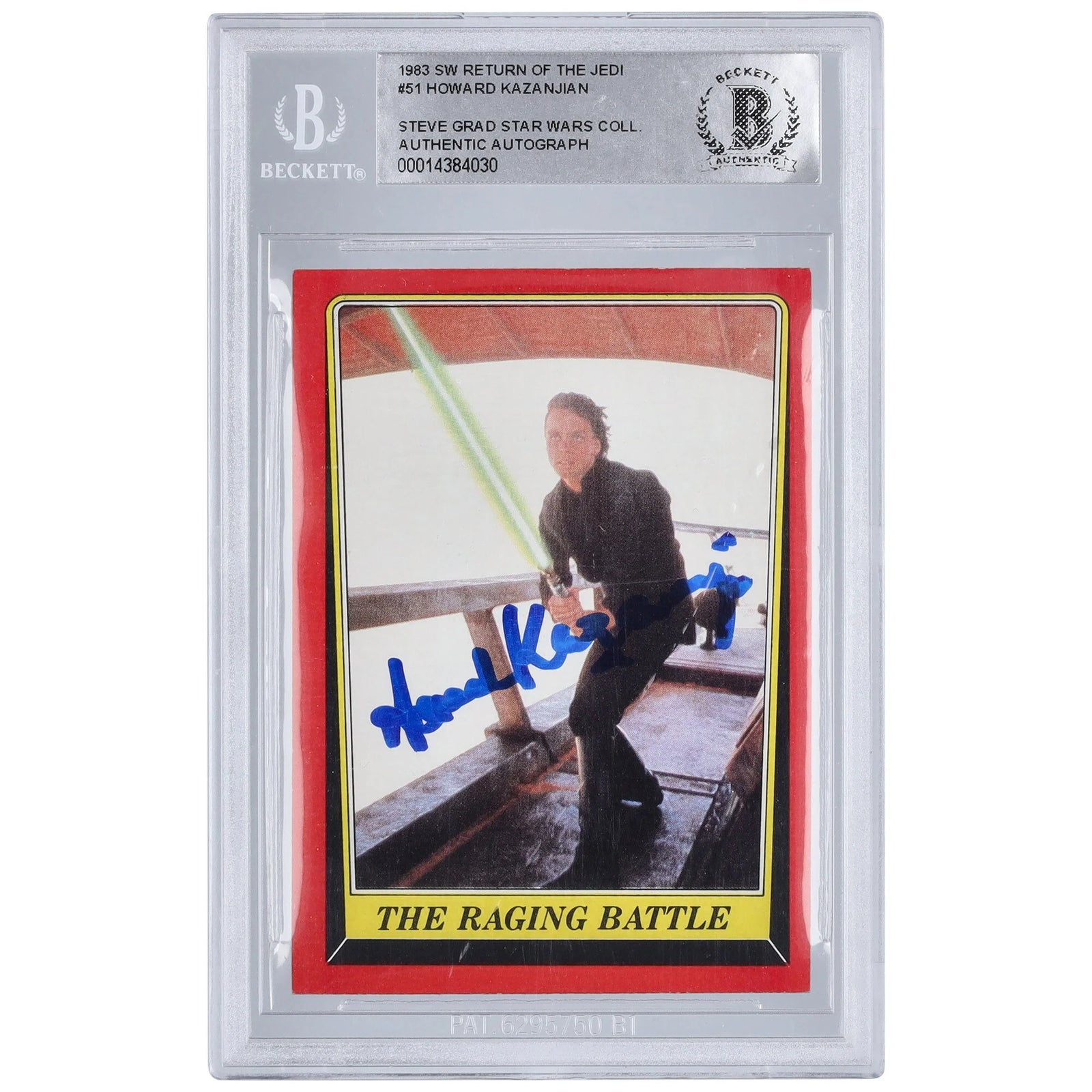 Howard Kazanjian Signed 1983 Topps Return of the Jedi Sticker #51 | BAS Authenticated