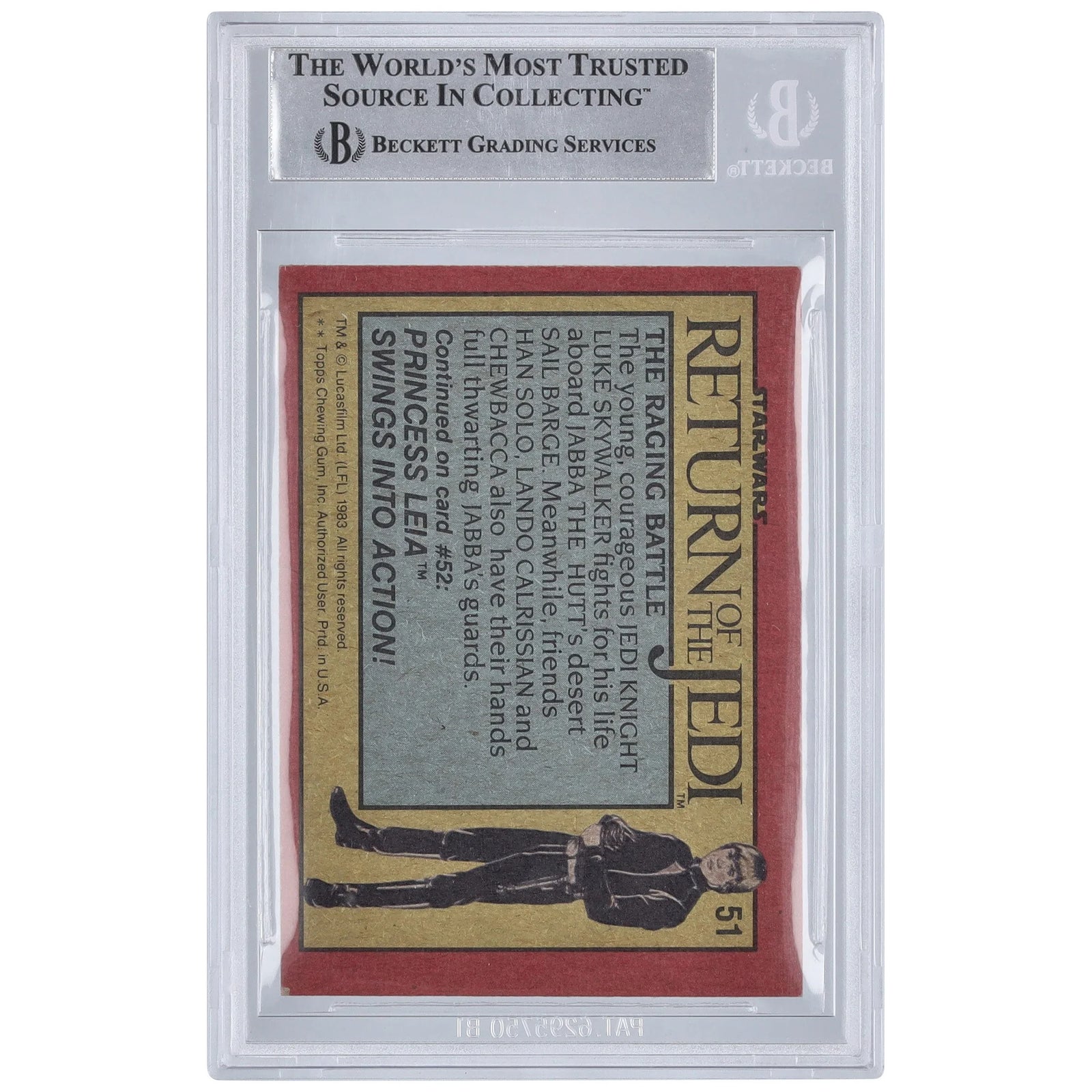 Howard Kazanjian Signed 1983 Topps Return of the Jedi Sticker #51 | BAS Authenticated