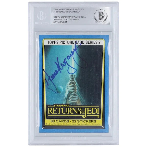 Howard Kazanjian Signed 1983 Topps Return of the Jedi Sticker #133 | BAS Authenticated