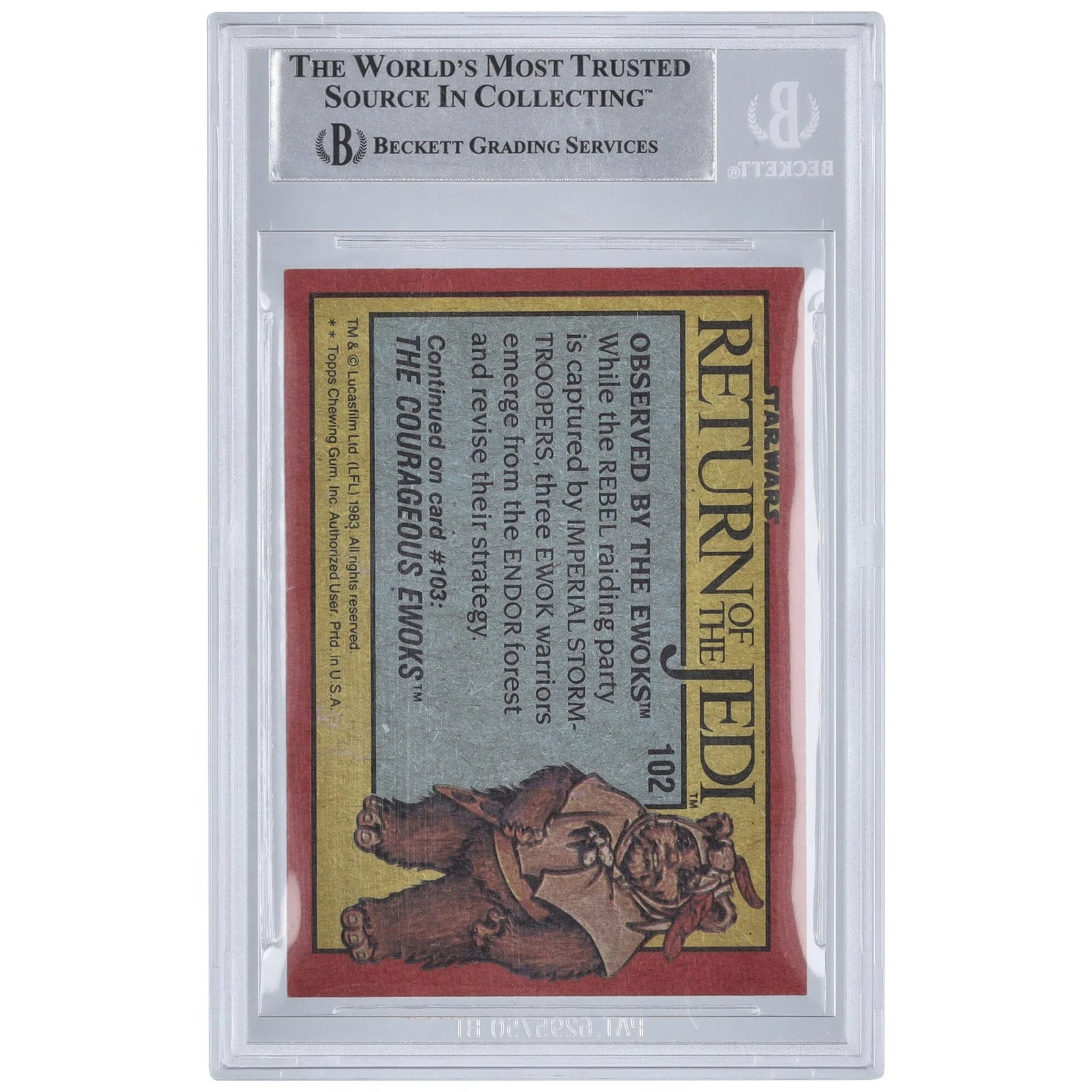 Ira Keeler Signed 1983 Topps Return of the Jedi #102 | BAS Authenticated