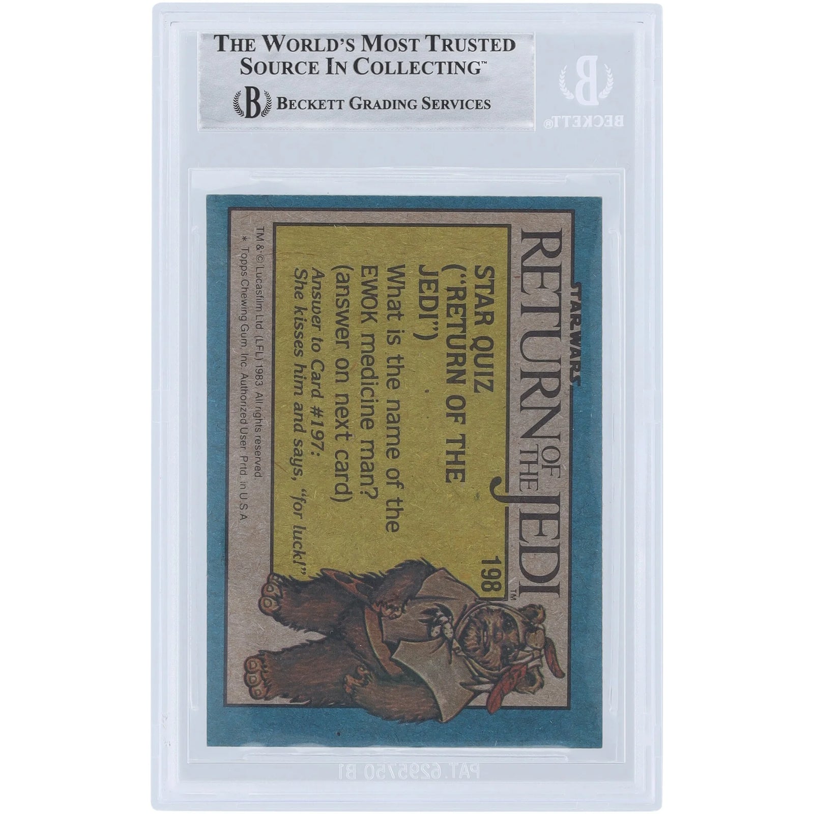 Ira Keeler Signed 1983 Topps Return of the Jedi #198 Card | BAS Authenticated