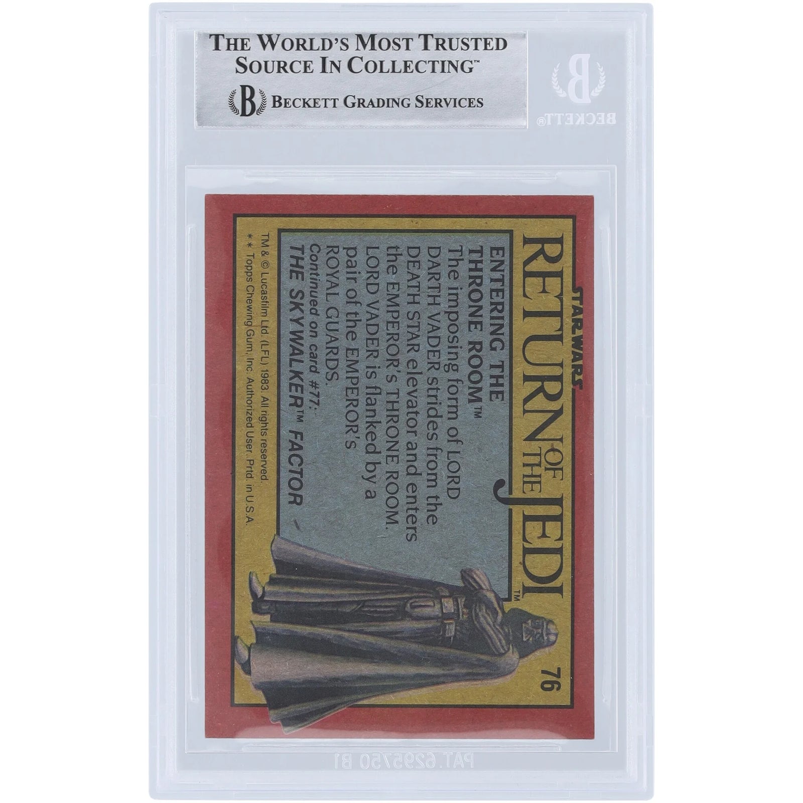 Ira Keeler Signed 1983 Topps Return of the Jedi #76 Card | BAS Authenticated