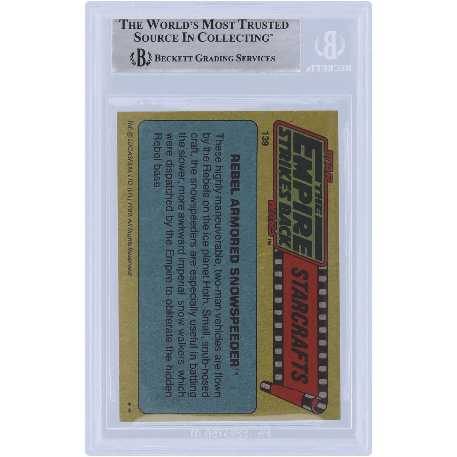 Denis Lawson Signed 1980 Topps Empire Strikes Back #139 | BAS Authenticated