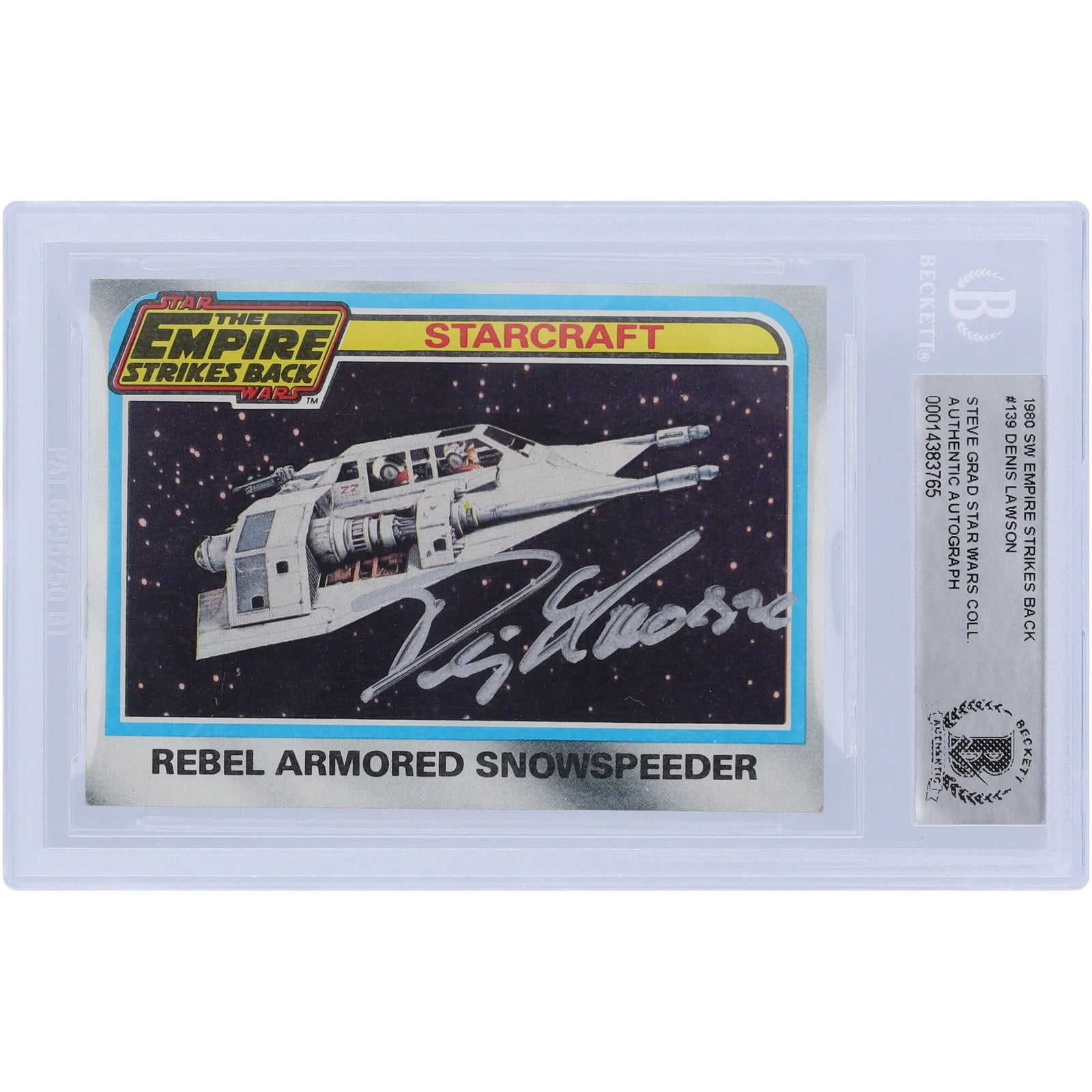 Denis Lawson Signed 1980 Topps Empire Strikes Back #139 | BAS Authenticated