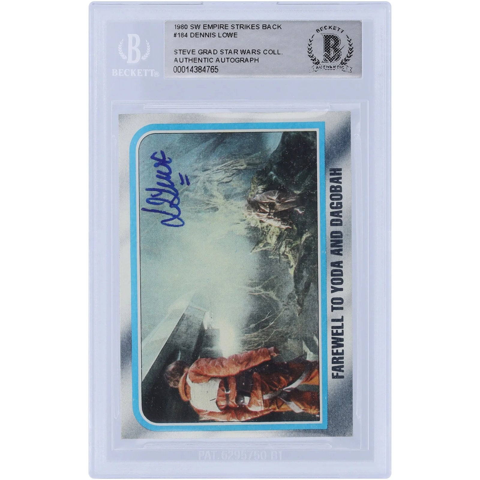 Dennis Lowe Signed 1980 Topps Empire Strikes Back #184 | Authenticated