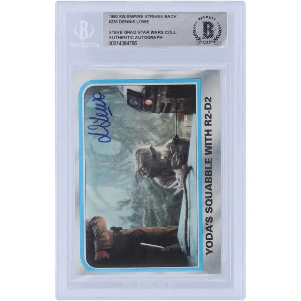 Dennis Lowe Signed 1980 Topps Empire Strikes Back #235 | BAS Authenticated