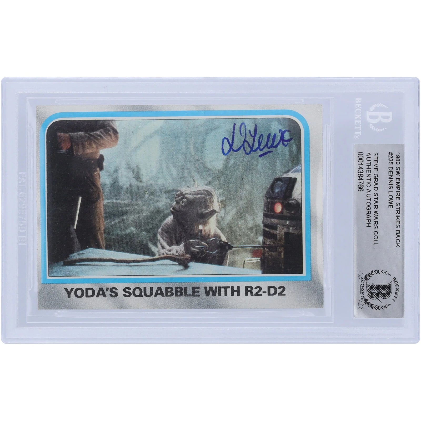 Dennis Lowe Signed 1980 Topps Empire Strikes Back #235 | BAS Authenticated