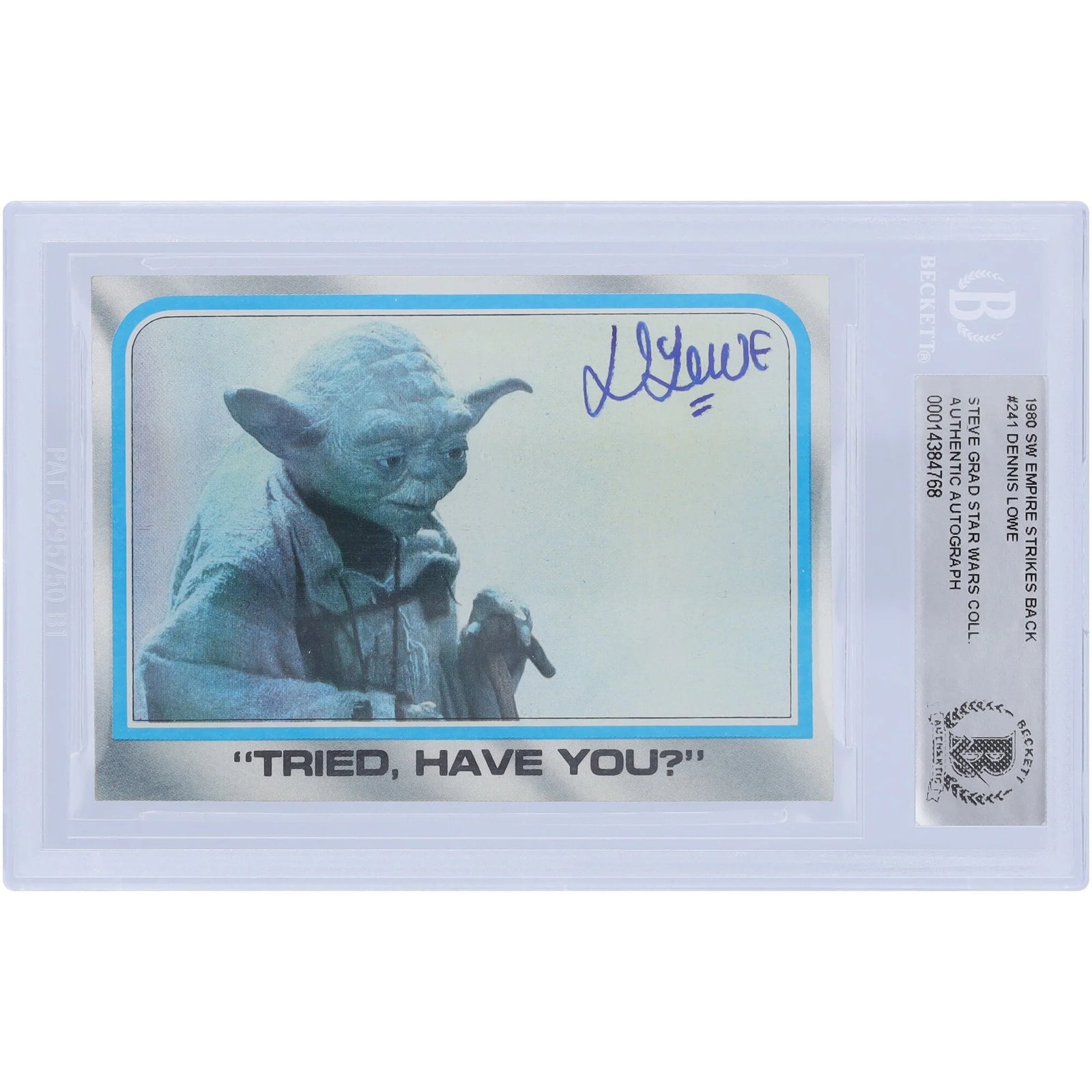 Dennis Lowe Signed 1980 Topps Empire Strikes Back #241 | Authenticated