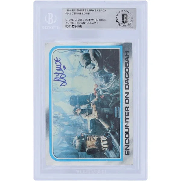 Dennis Lowe Signed 1980 Topps Empire Strikes Back #242 | BAS Authenticated