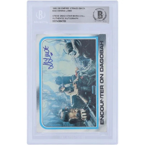 Dennis Lowe Signed 1980 Topps Empire Strikes Back #242 | BAS Authenticated