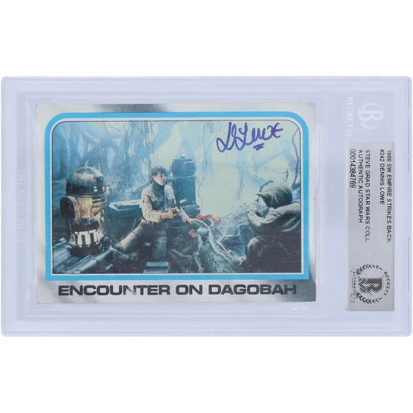 Dennis Lowe Signed 1980 Topps Empire Strikes Back #242 | BAS Authenticated