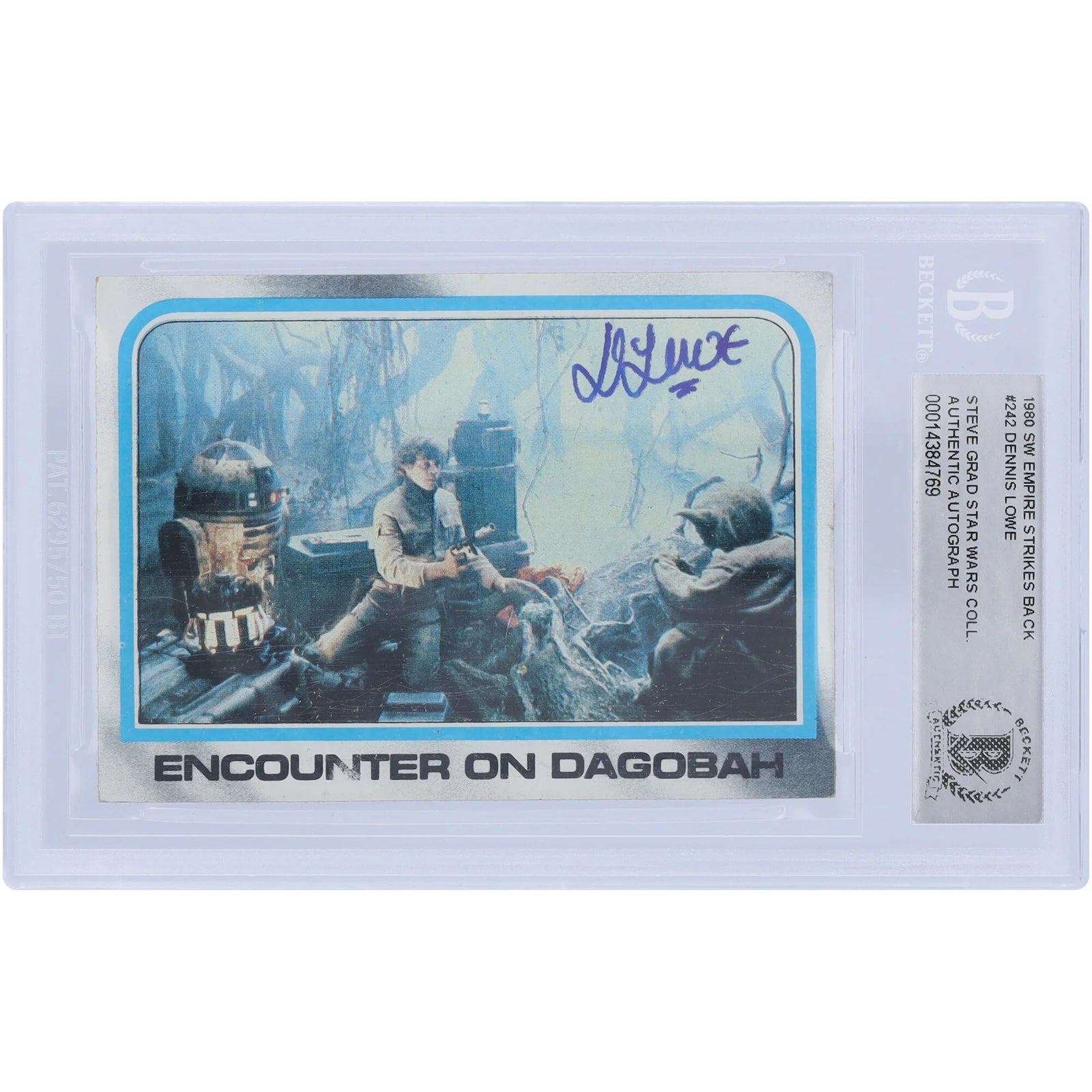 Dennis Lowe Signed 1980 Topps Empire Strikes Back #242 | BAS Authenticated
