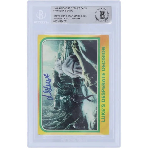 Dennis Lowe Signed 1980 Topps Empire Strikes Back #304 | BAS Authenticated
