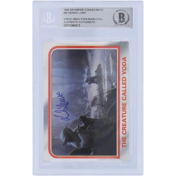 Dennis Lowe Signed 1980 Topps The Empire Strikes Back #58 | BAS Authenticated