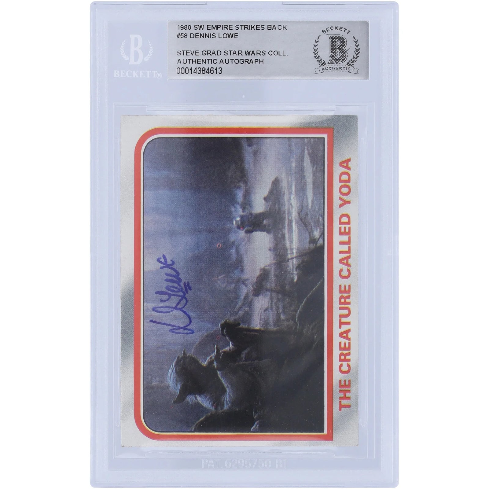 Dennis Lowe Signed 1980 Topps The Empire Strikes Back #58 | BAS Authenticated