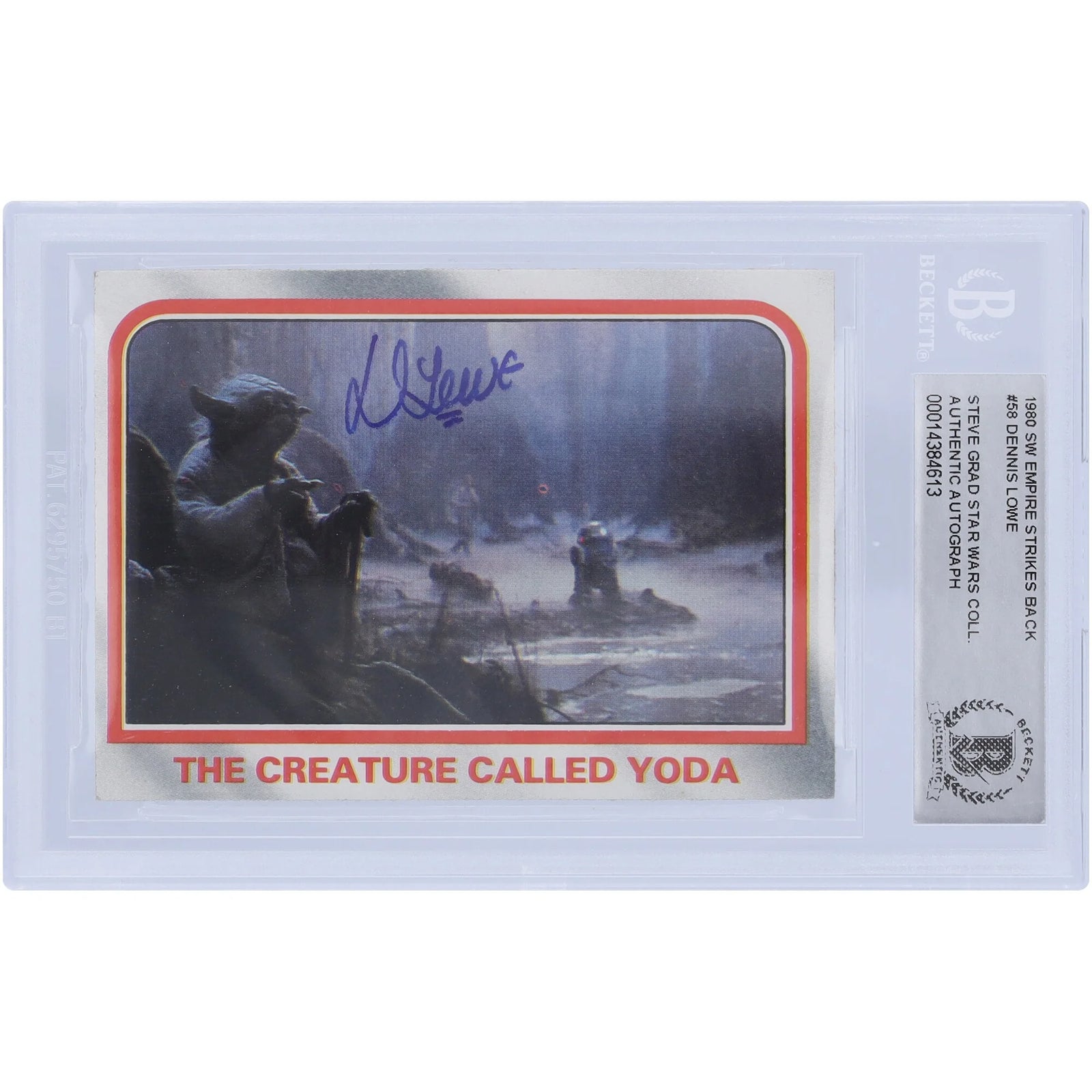 Dennis Lowe Signed 1980 Topps The Empire Strikes Back #58 | BAS Authenticated