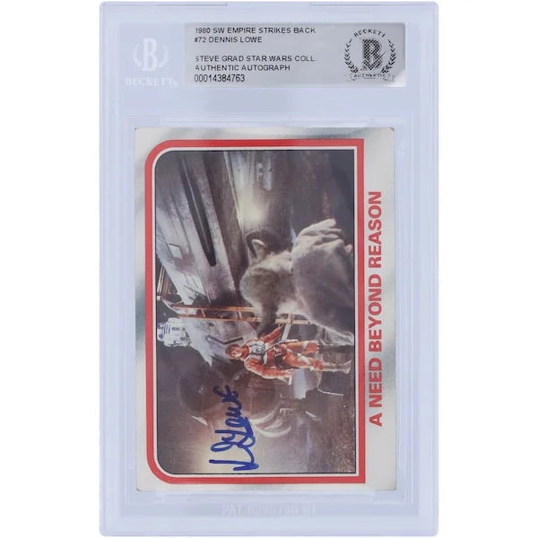 Dennis Lowe Signed 1980 Topps The Empire Strikes Back #72 | BAS Authenticated