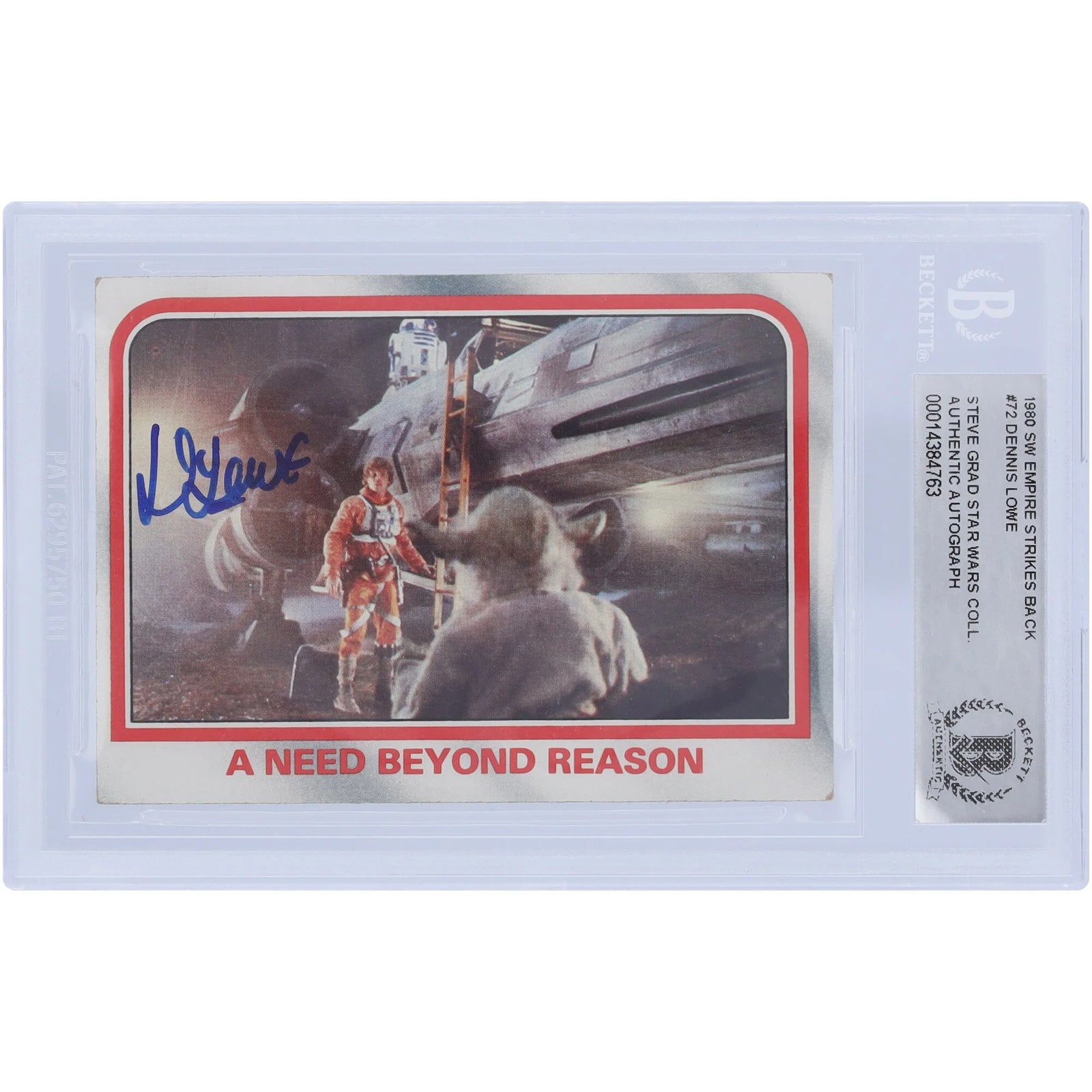 Dennis Lowe Signed 1980 Topps The Empire Strikes Back #72 | BAS Authenticated