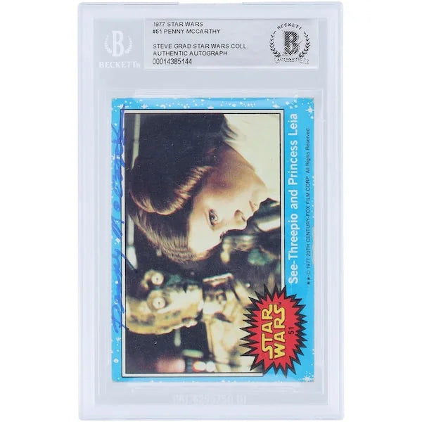 Penny McCarthy Signed 1977 Topps Star Wars #51 Card | BAS Authenticated