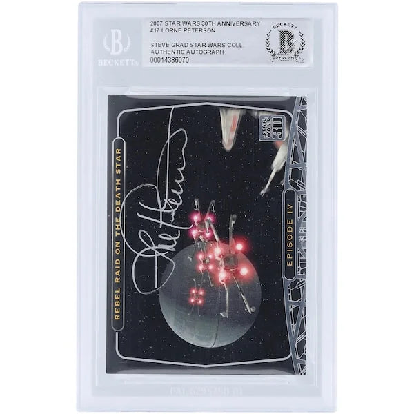 Lorne Peterson Signed 2007 Topps Star Wars #17 Card | BAS Authenticated